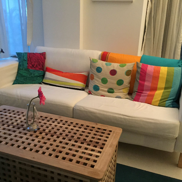 colourful sofa cushions