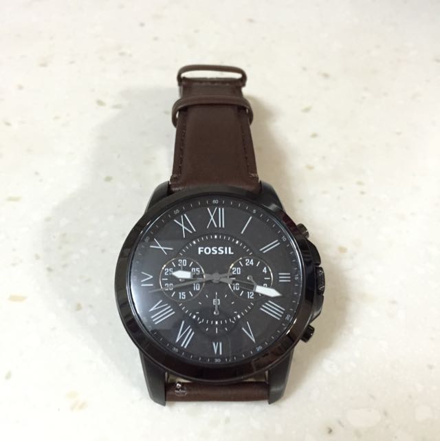 Fossil FS4885 Brown Strap Black Dial Watch Mobile Phones Gadgets Wearables Smart Watches on Carousell