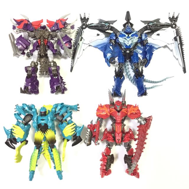 Transformers Dinobots Slug Strafe Slash Scorn, Hobbies & Toys, Toys