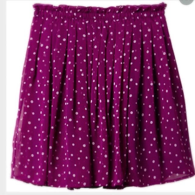 Purple polka dot skirt clearance