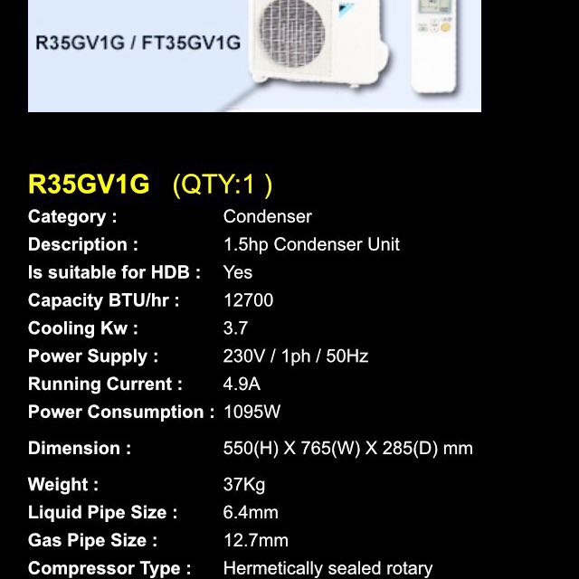 Daikin Compressor, TV & Home Appliances, Air Conditioners & Heating on