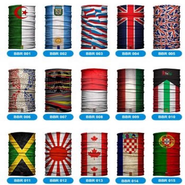 Buff Masker Slayer Bandana Multifungsi Motif Bendera Serba Serbi Di Carousell
