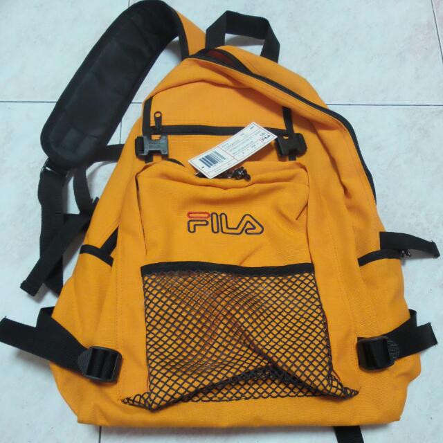 yellow fila backpack