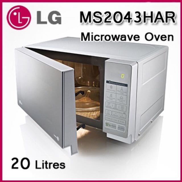 LG Microwave Oven MS2043HAR silver 20 litres, TV & Home Appliances