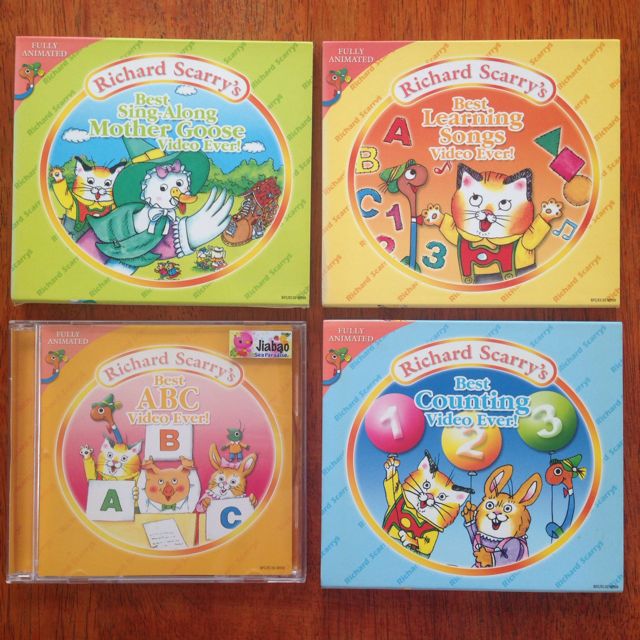 Richard Scarry's VCDs (ABC, Counting, Learning, Nursery ...