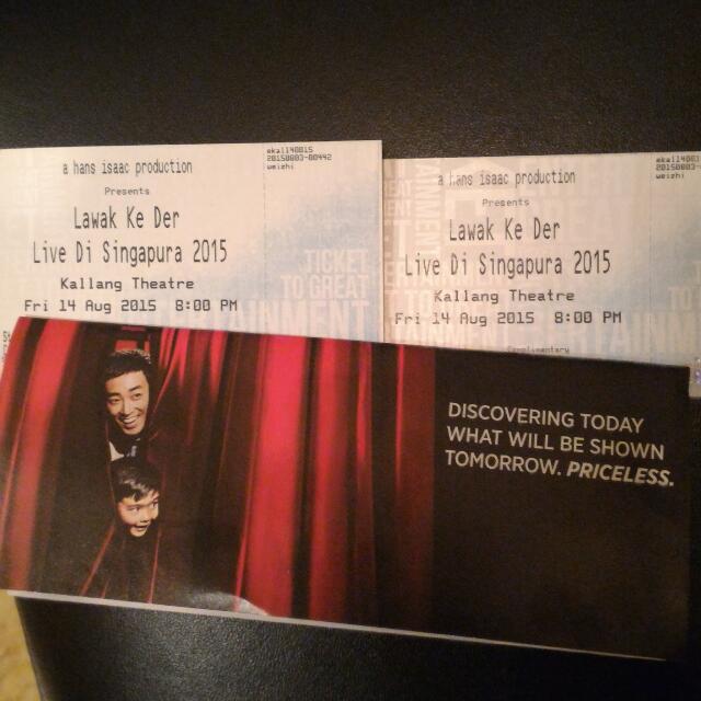 2 Tickets Lawak Ke Der Live Di Singapura 2015 Tickets Vouchers Event Tickets On Carousell