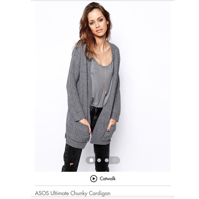 pale blue chunky jumper