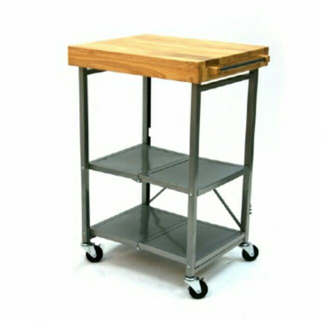Islander Foldable Kitchen Cart Furniture On Carousell