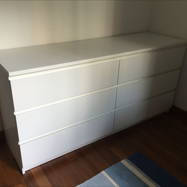 Malm Chest Of 6 Drawers White Furniture On Carousell