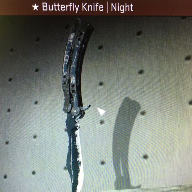 T Csgo Butterfly Knife Night Battle Scarred 49 Toys Games On Carousell
