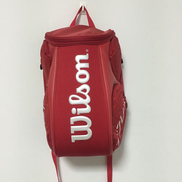 wilson tour backpack red