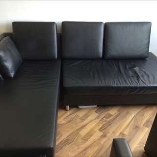 Midnight Black Sofa Set