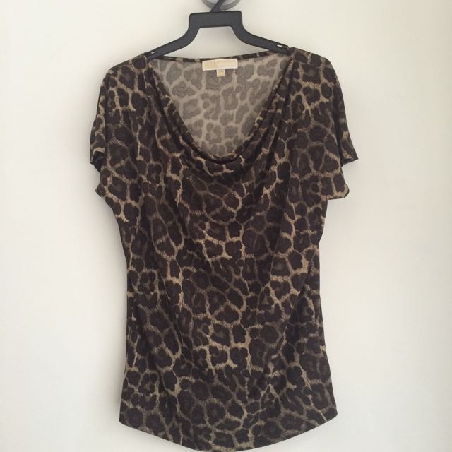 michael kors leopard print top
