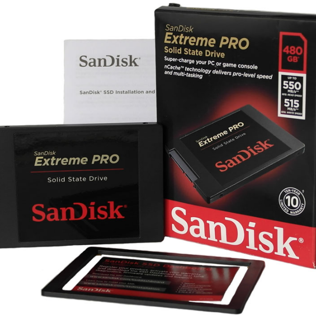 SanDisk Extreme PRO Solid State Drive (480GB) R/W 550MB/515MB ...