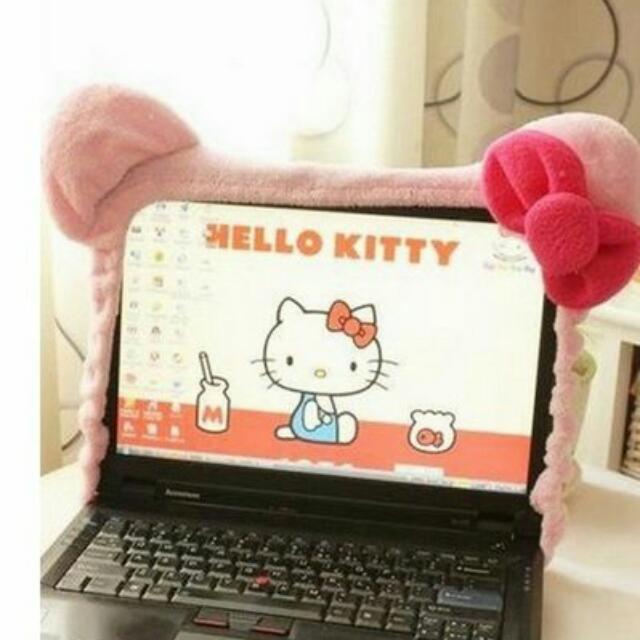 Hello Kitty防塵邊套 電腦螢幕套 筆電套 防塵套 造型套 少女必備 全新 超取 台中 面交免運 電腦3c在旋轉拍賣