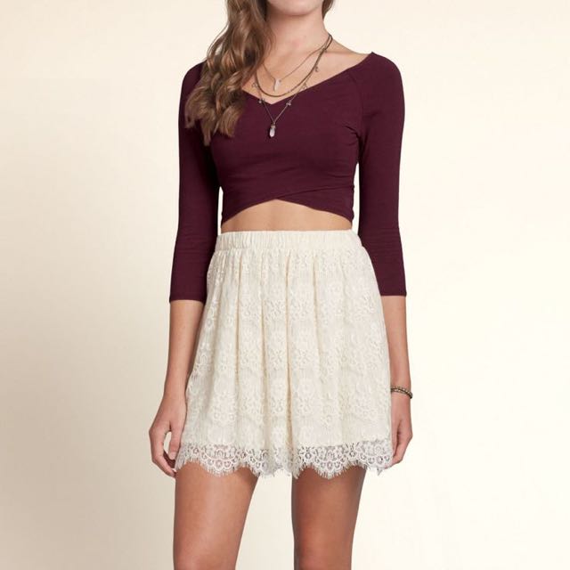 Hollister wrap deals crop top