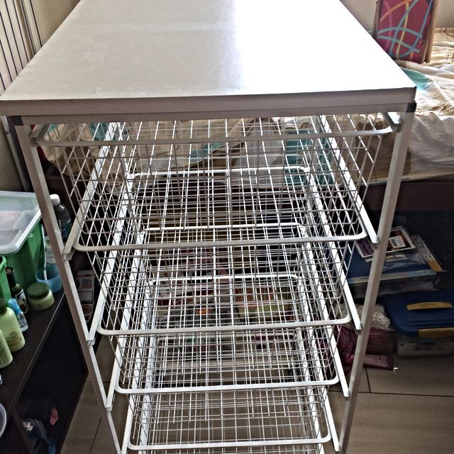 IKEA ANTONIUS Storage Frame/wire basket, racks, Drawers white