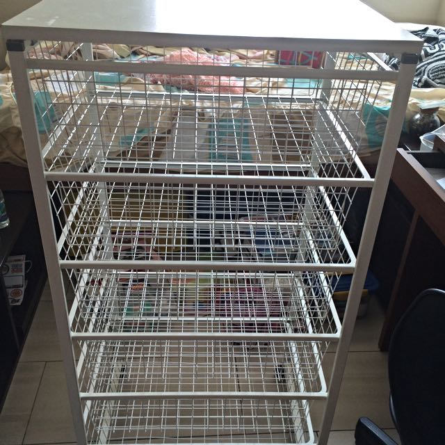 IKEA ANTONIUS Storage Frame/wire basket, racks, Drawers white