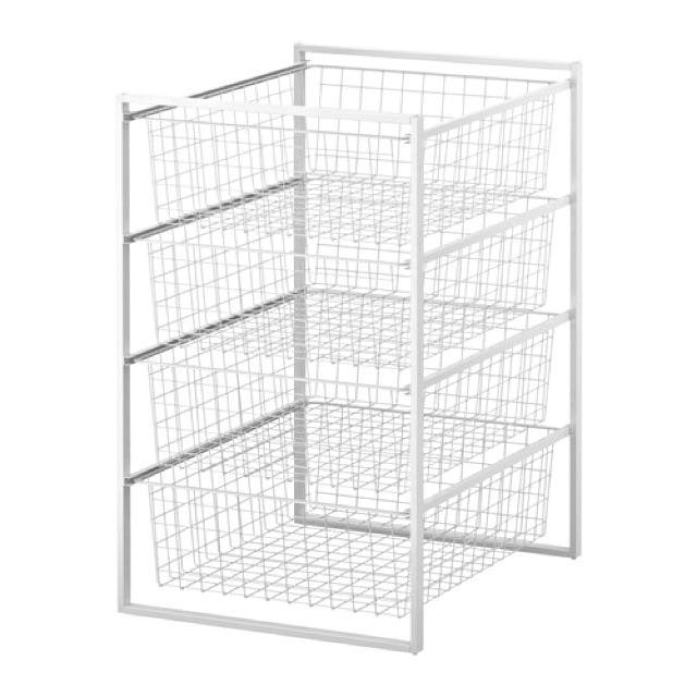 IKEA ANTONIUS Storage Frame/wire basket, racks, Drawers white