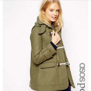ASOS Petite Swing Duffle Coat In Wool Twill