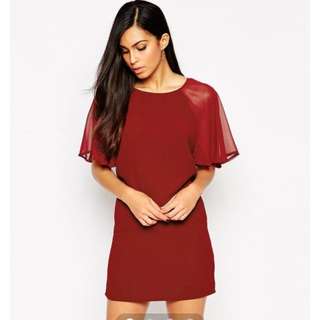 AX Paris Smock Dress With Chiffon Sleeves