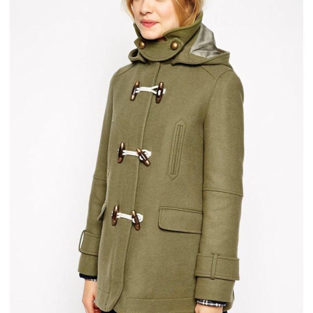 ASOS Petite Swing Duffle Coat In Wool Twill