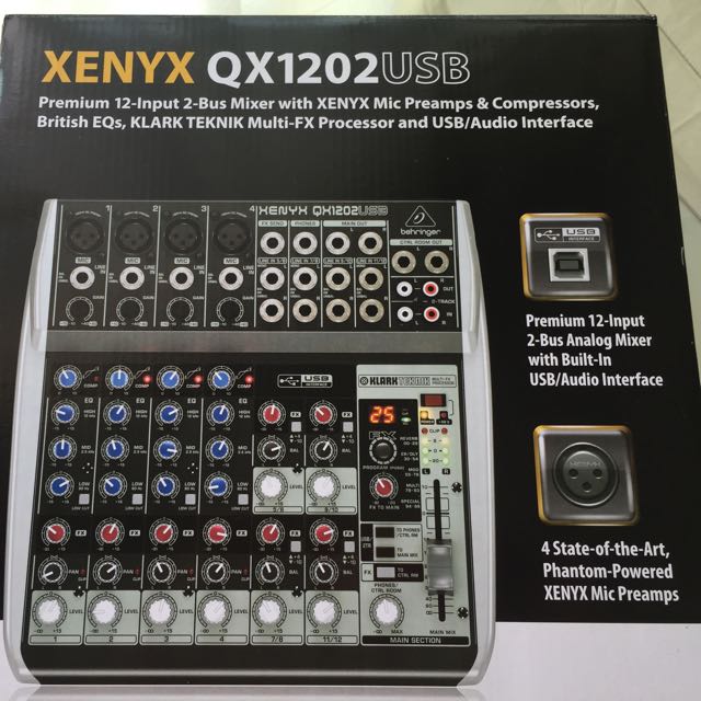 Price Reduced New BEHRINGER XENYX QX1202USB 12Input 2Bus Mixer and