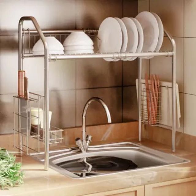 In Stock Stainless Steel Kitchen Water Strainer Plate Sink Rack Shelf Home Appliances On Carousell
