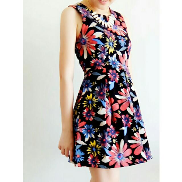 Flowery new arrivals skater dress
