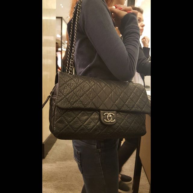 CHANEL Jumbo Easy Flap In Deerskin, Luxury, Bags & Wallets on Carousell