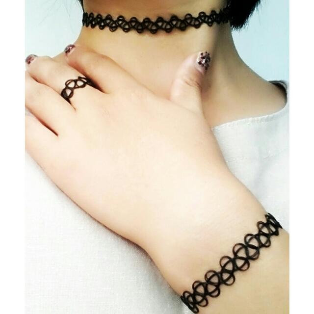 Tattoo choker bracelet on sale