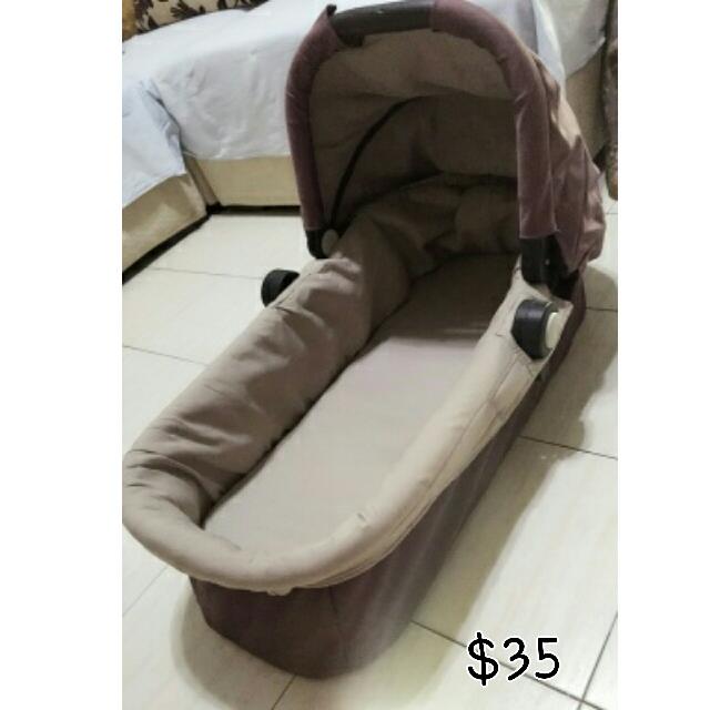 Below 3 month baby bed and a flat bed baby trolley