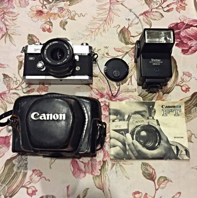 Canon FT QL with Canon FD 28mm F2.8 Lens And Flash, Photography