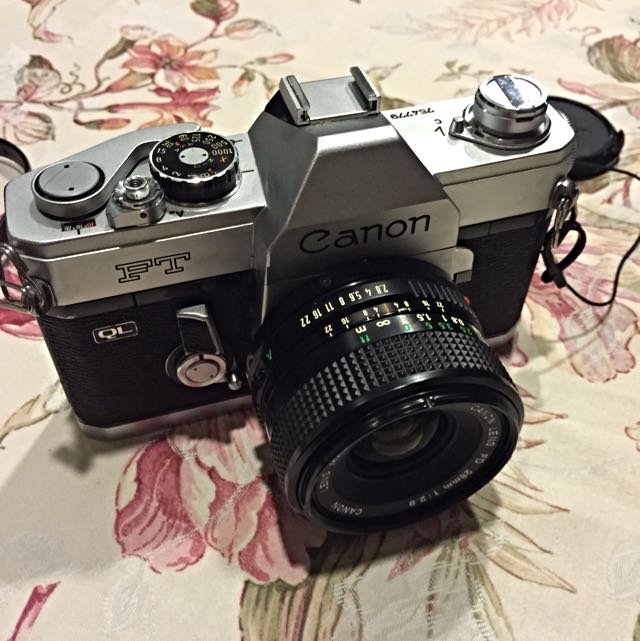 Canon FT QL with Canon FD 28mm F2.8 Lens And Flash, Photography
