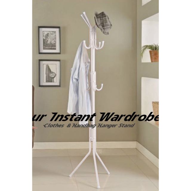 Reserved Clothes And Handbag Hanger Stand Home Furniture On Photo