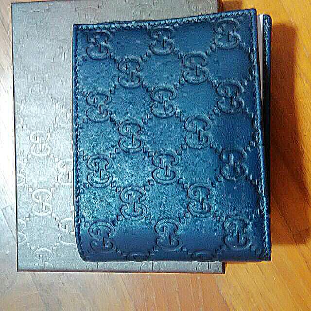 Mens blue gucci wallet Clearance
