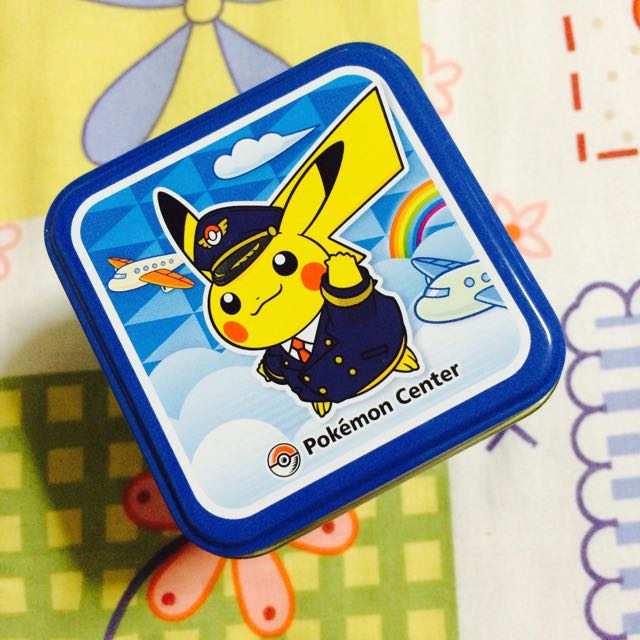 Bn Narita Pokemon Center Pikachu Cookie Tin Box Hobbies Toys Memorabilia Collectibles Fan Merchandise On Carousell