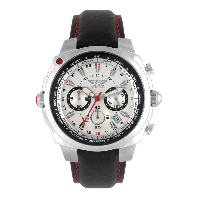 Brand New Aviator World Time Chronograph Mens Watch Mobile Phones Gadgets Wearables Smart Watches on Carousell