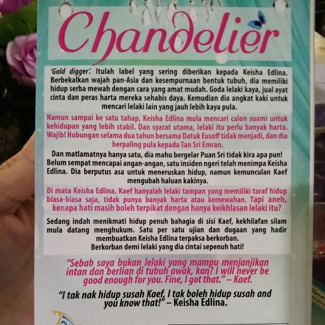 Chandelier (Malay Novel), Hobbies & Toys, Books & Magazines, Fiction