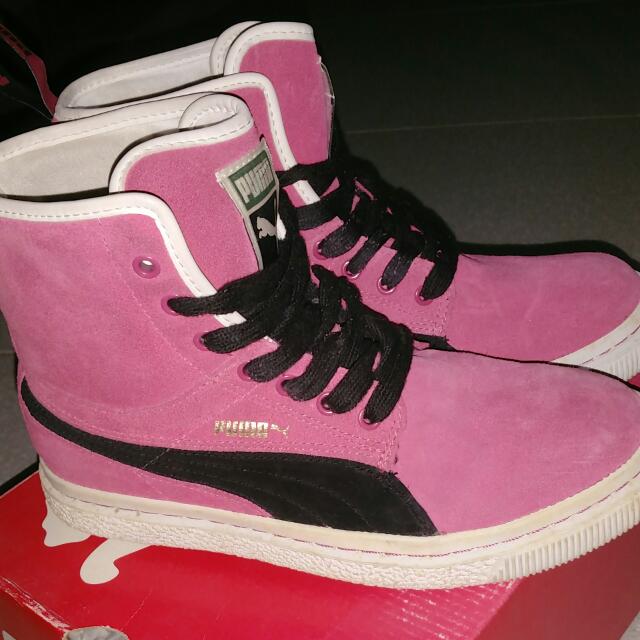 High Cut Hot Pink Puma Shoes Women s Fashion Footwear Sneakers