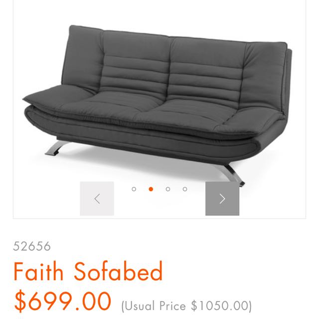Sofa Bed White Pu Leather Furniture On Carou Share This Listing