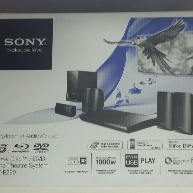 Sony Bluray DVD Home Theatre System BDVE290, TV & Home Appliances, TV
