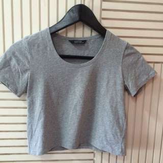 lovfee灰短版棉t-m