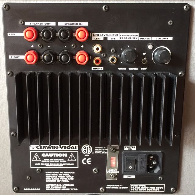 CerwinVega V10S 200 Watt Subwoofer Plate Amplifier, 44 OFF