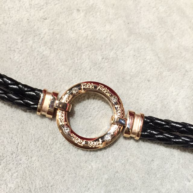 Folli follie leather top bracelet