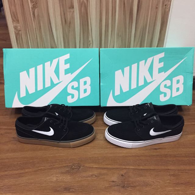 AUTHENTIC Nike SB Zoom Stefan Janoski Black Suede Skate Shoe