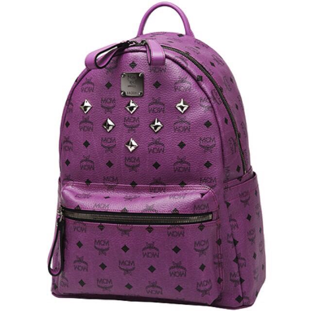 Purple sales mcm bag