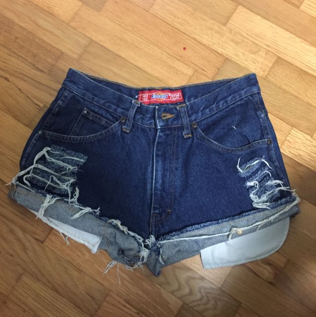 Dickies Denim High Waisted Shorts Women S Fashion Bottoms Jeans Leggings On Carousell