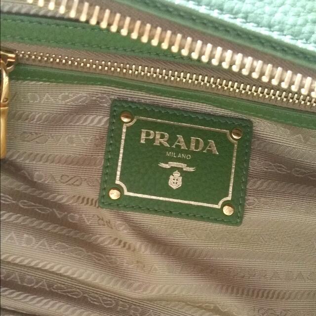 Prada Olive Green Bag, Luxury, Bags & Wallets on Carousell