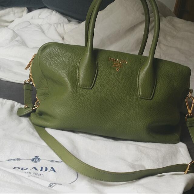 olive green prada bag